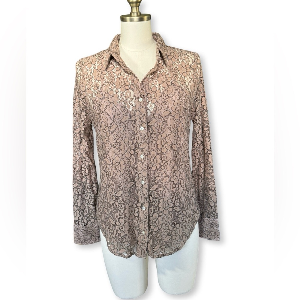 J. Crew Lace Button Down Shirt